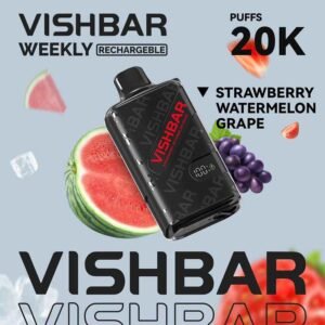 VISHBAR Strawberry Watermelon Grape 20k disposable vape, available at Vape Snus Dubai