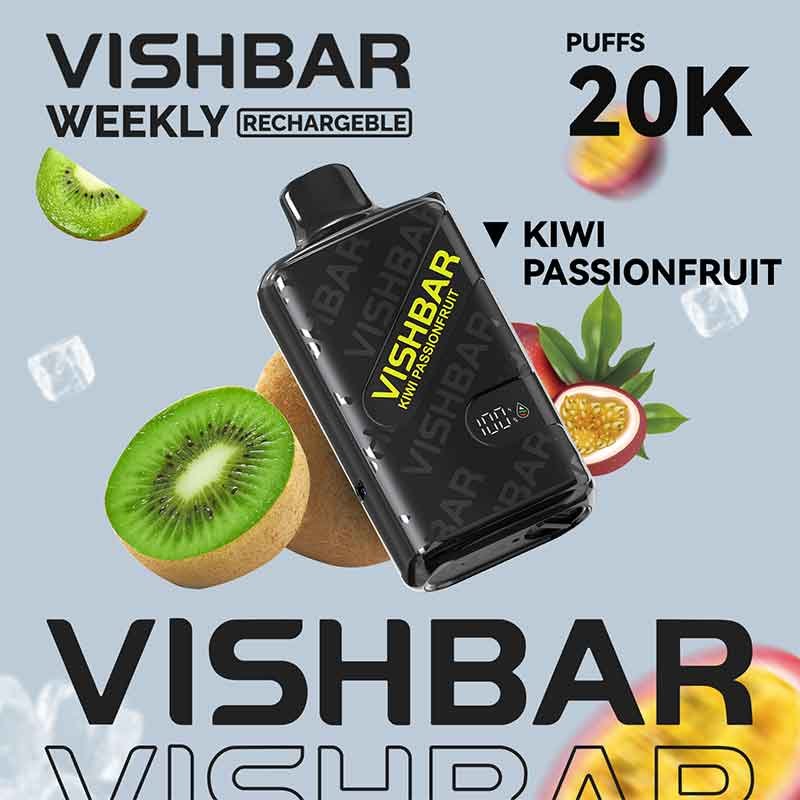 VISHBAR Weekly Kiwi Passionfruit Vape – Disposable