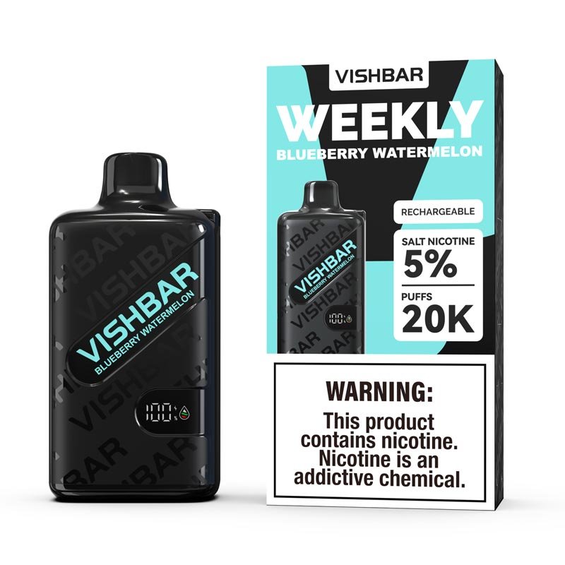 VISHBAR Weekly Blueberry Watermelon vape with sweet berry and juicy melon flavour, from Vape Snus Dubai