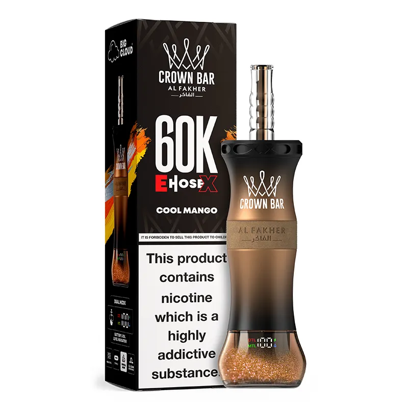 Al Fakher Crown Bar 60K E-Hose X in Cool Mango flavour, available at Vape Snus Dubai
