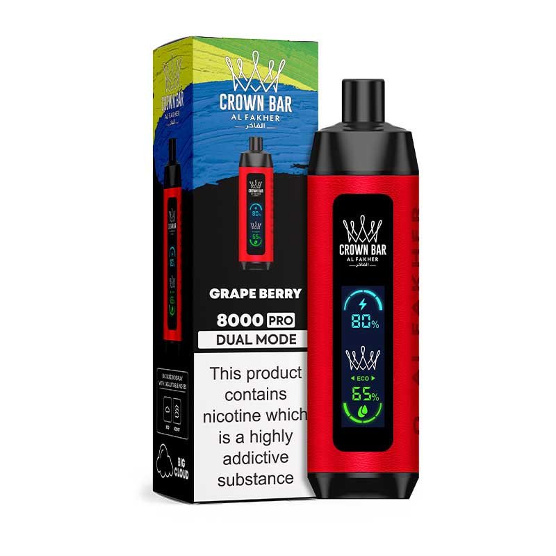 Al Fakher Crown Bar 8000 Pro Grape Berry