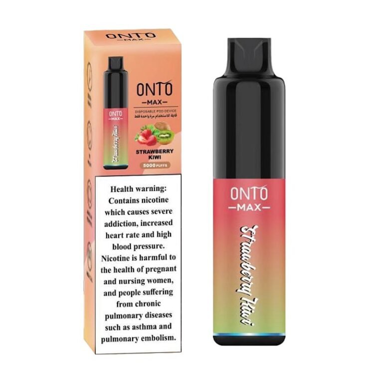 ONTO Max Strawberry Kiwi Vape, a disposable vape available at Vape Snus Dubai