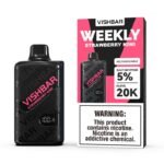 VISHBAR Weekly Strawberry Kiwi Vape, a ready-to-use disposable fruit vape from Vape Snus Dubai