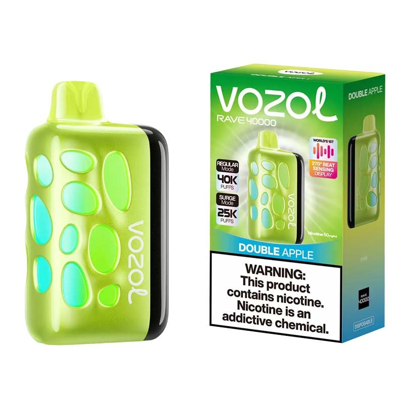 Vozol Rave 4000 Double Apple Disposable Vape