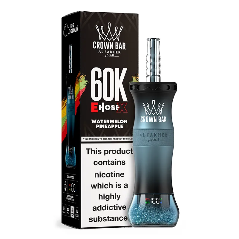 Al Fakher Crown Bar 60K E-Hose X in Watermelon Pineapple, available at Vape Snus Dubai