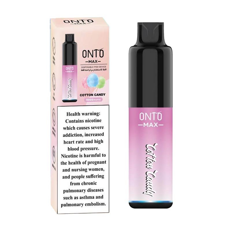 ONTO Max Cotton Candy Disposable Vape, available at Vape Snus Dubai