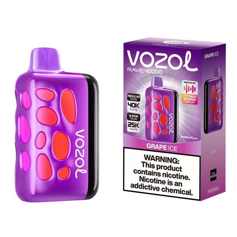 Vozol Rave 40000 Grape Ice Disposable Vape