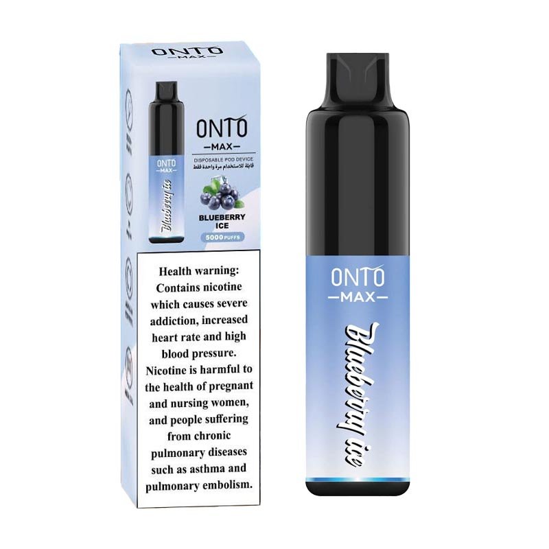ONTO Max Blueberry Ice Disposable Vape, available at Vape Snus Dubai