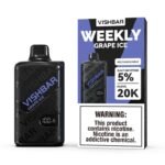 VISHBAR Weekly Grape Ice Vape with juicy grape and a cool icy finish, available at Vape Snus Dubai