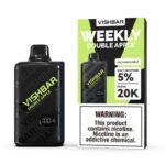 VISHBAR Weekly Double Apple Disposable Vape with a classic sweet and crisp apple flavour, from Vape Snus Dubai