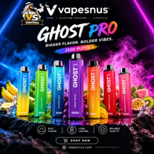 Vapes Bars Ghost Pro 2% (20mg) nicotine 3500 Puff Disposable in Dubai